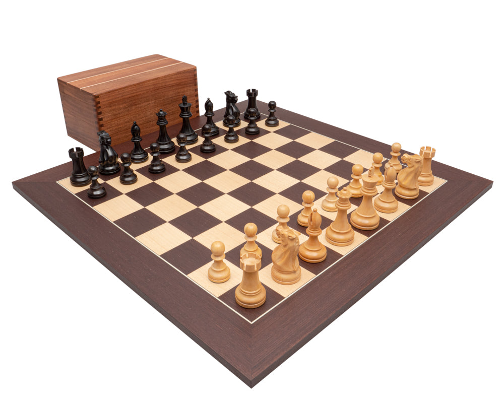 比賽級史湯頓國際象棋套裝（黑色及文格），連棋子收納盒