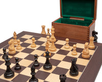 比賽級史湯頓國際象棋套裝（黑色及文格），連棋子收納盒