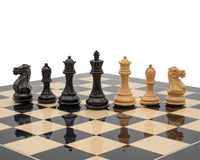 Luxury Staunton Competition Chess Set Displayed on Chess Board