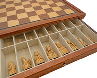 Regency Chess Isle of Lewis 及桃花心木框架櫃之豪華國際象棋套裝