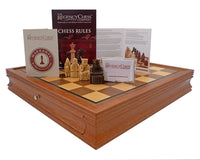 Regency Chess Isle of Lewis 及桃花心木框架櫃之豪華國際象棋套裝