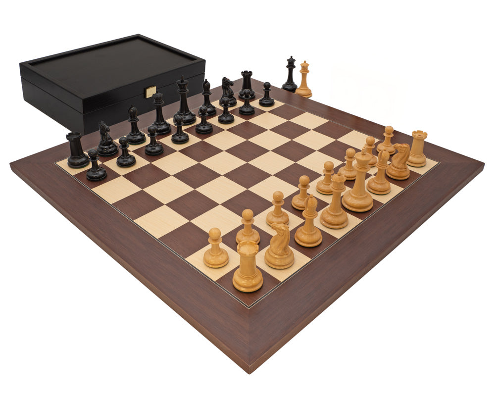 Harrwitz Black 與 Mongoy 國際象棋套裝（附棋子收納盒）