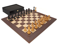 Harrwitz Black 與 Mongoy 國際象棋套裝（附棋子收納盒）