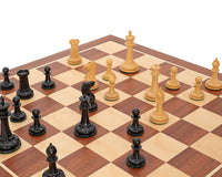 The JJ Cooke Edition 黑色及桃花心木國際象棋套裝，附棋子收納盒及棋鐘