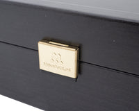 深色木製棋子收納盒 - 大型