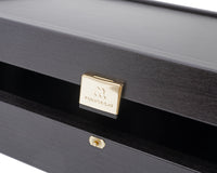 深色木製棋子收納盒 - 大型